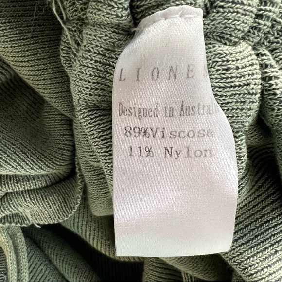 Lioness Military Minds in Sage Green Knit Mini Dress Sexy Drawstring Sides M - Picture 10 of 11